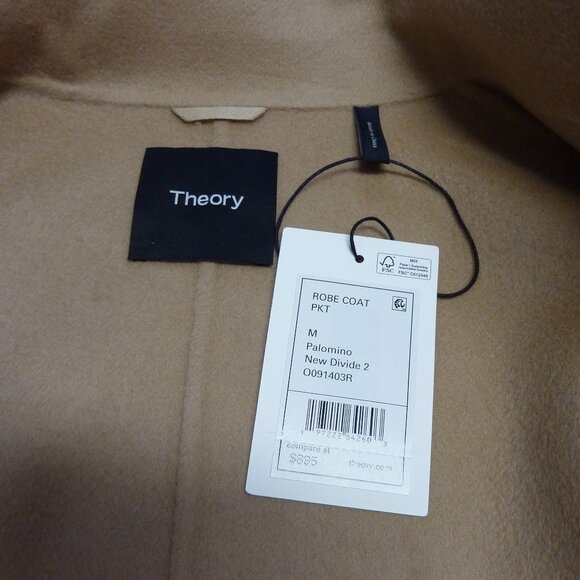 Theory Wool & Cashmere-Blend Robe Coat - Picture 11 of 11